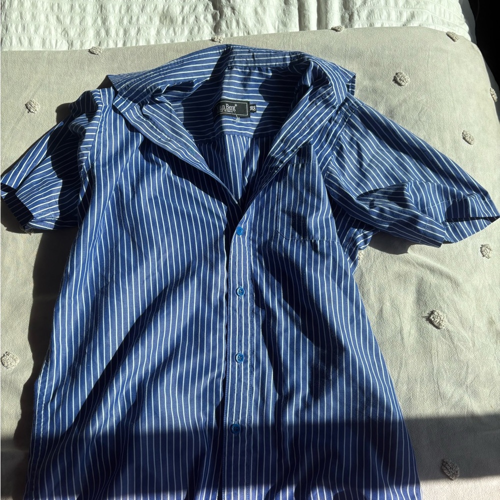 Abercrombie & Fitch Navy Striped Casual Shirt
